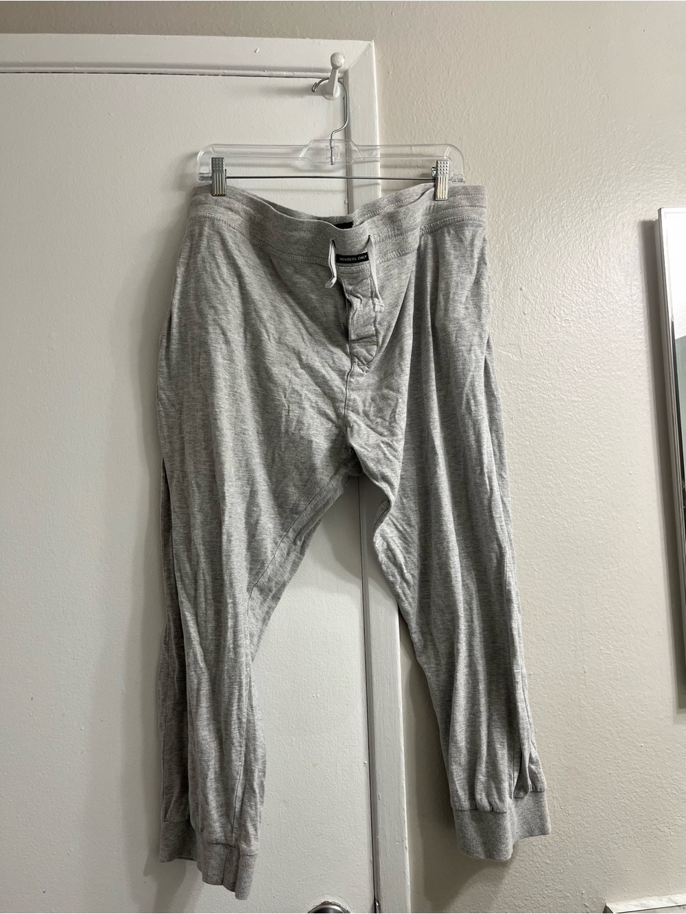 Members Only Light Gray Drawstring Joggers